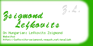 zsigmond lefkovits business card